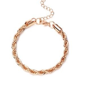ION Plated Rose Gold over Stainless Steel Bracelet